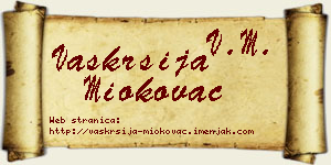 Vaskrsija Miokovac vizit kartica